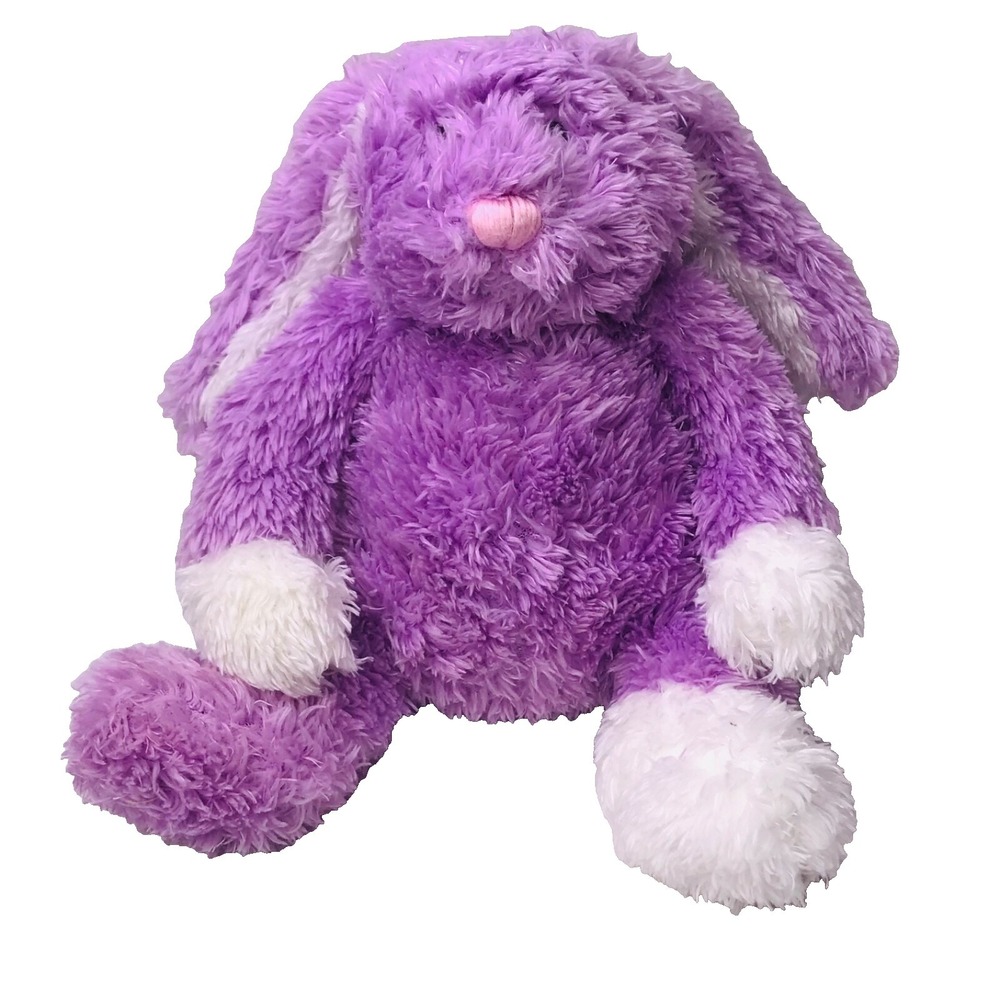 Manhattan Toy  Bunny Rabbit Purple Plush Stuffed Animal White Fluffy
